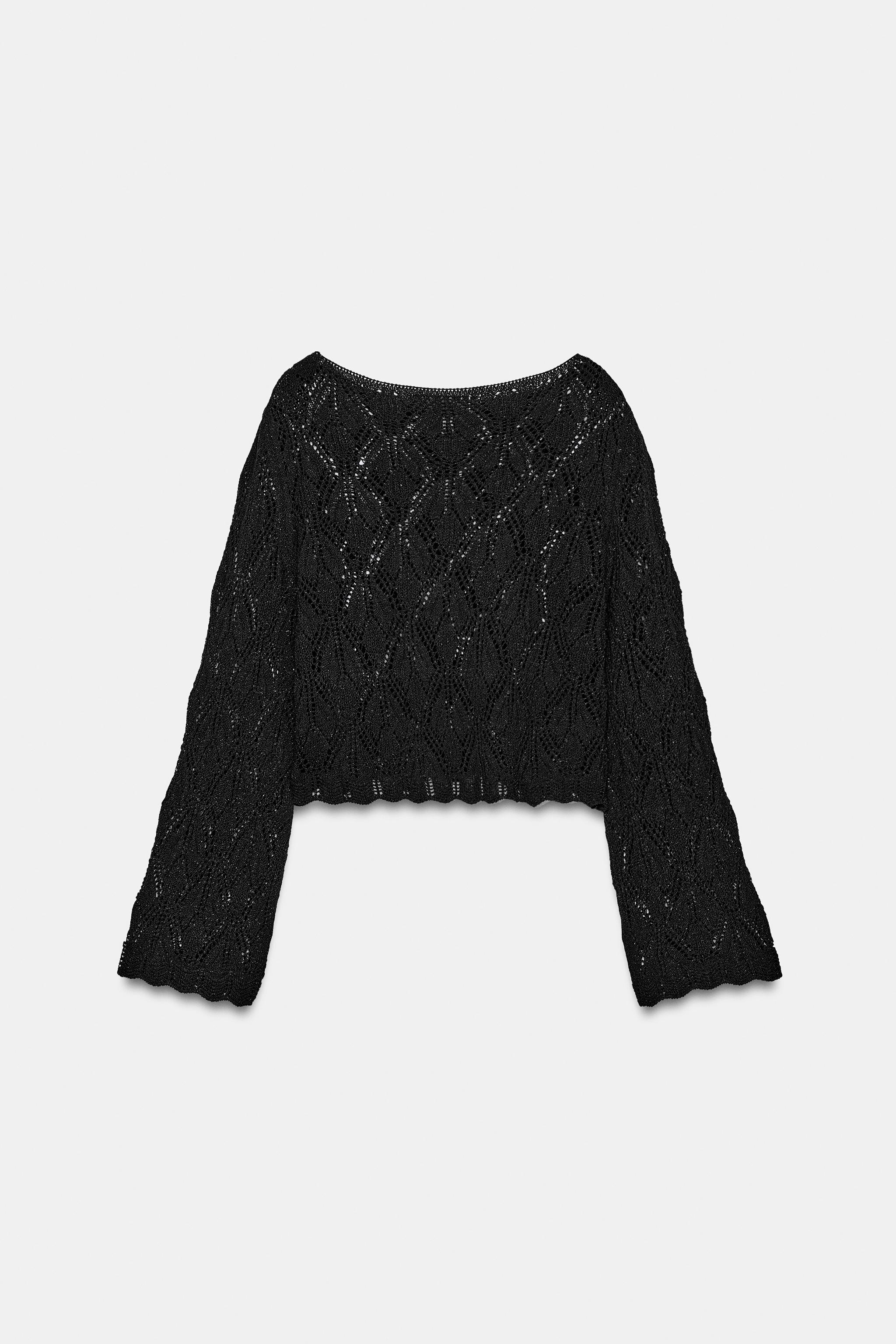 PULL COURT EN MAILLE POINTELLE